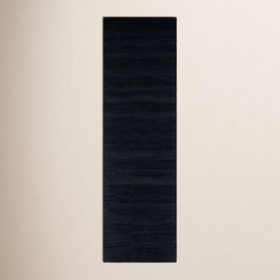 Fairborn Black Hand-Tufted Wool Rug