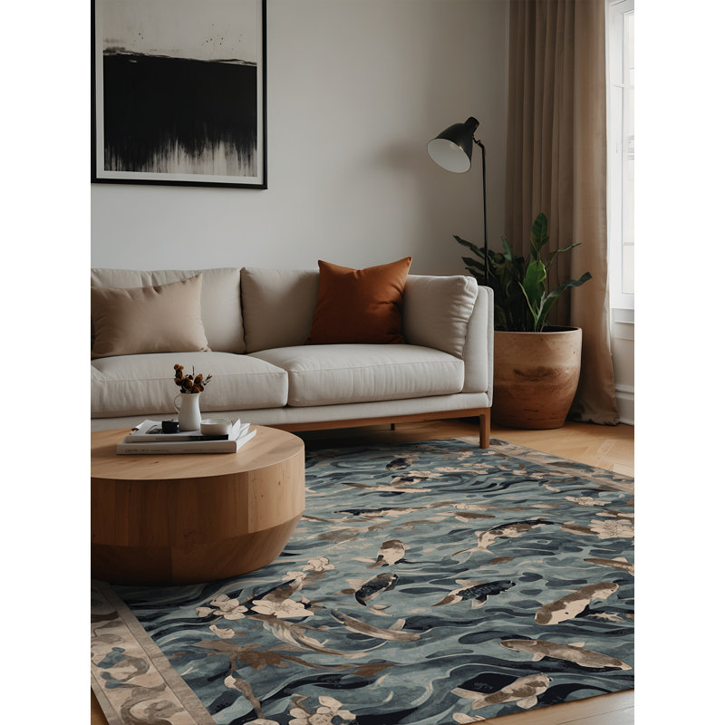 Tapis gris lavable à la machine, Carré 3 pi