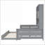 Full Size Wood Daybed with Twin Trundle &amp; Storage Shelf - No Box Spring Needed Grey for Guest Bedroom-1432119977-1432119976