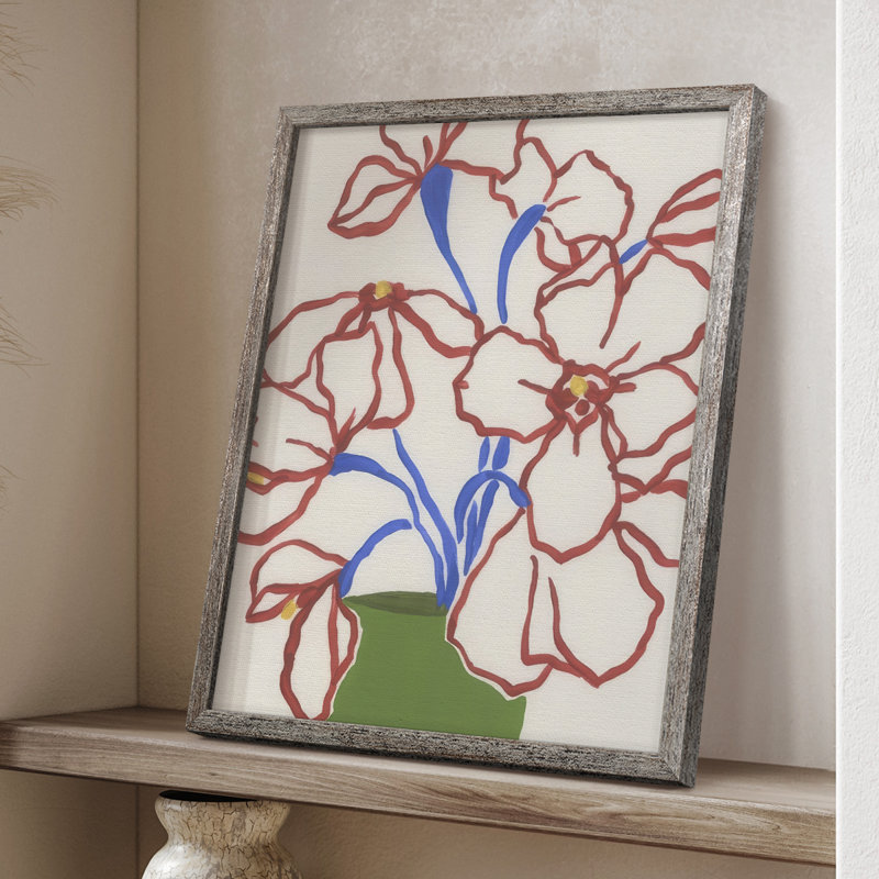 «Petal Perimeter I», reproduction encadrée - bois massif, H 11 po x l 9 po