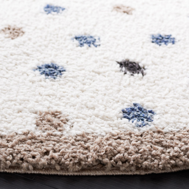 Tapis à pois Calico Performance, Rond 6 pi 7 po