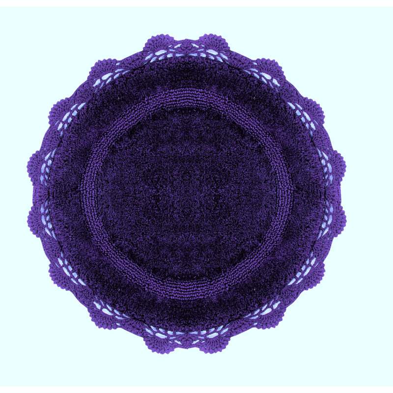Tapis pour salle de bain Wingert, l 28 po x L 28 po, Blanc