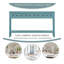 Console rustique, canapé de 60 po de long avec deux tiroirs de taille différente et une tablette inférieure pour le rangement (vert turquoise)-731445241