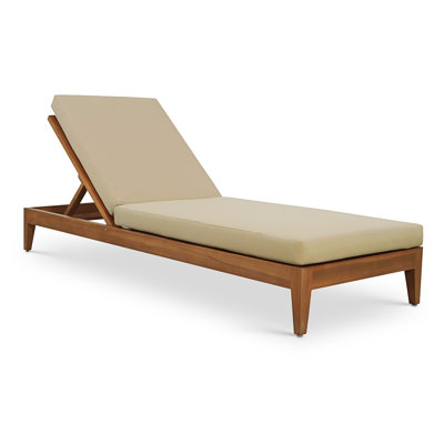 Chaise longue d'extérieur rembourrée en tissu Mirella
