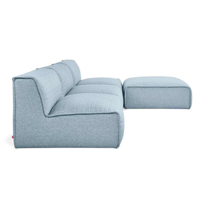 Nexus Modular Chaise Sectional, Parliament Lake  Polyester