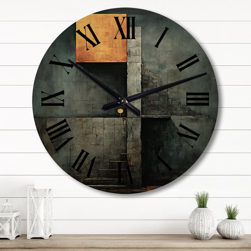 Horloge murale en bois massif, Grand