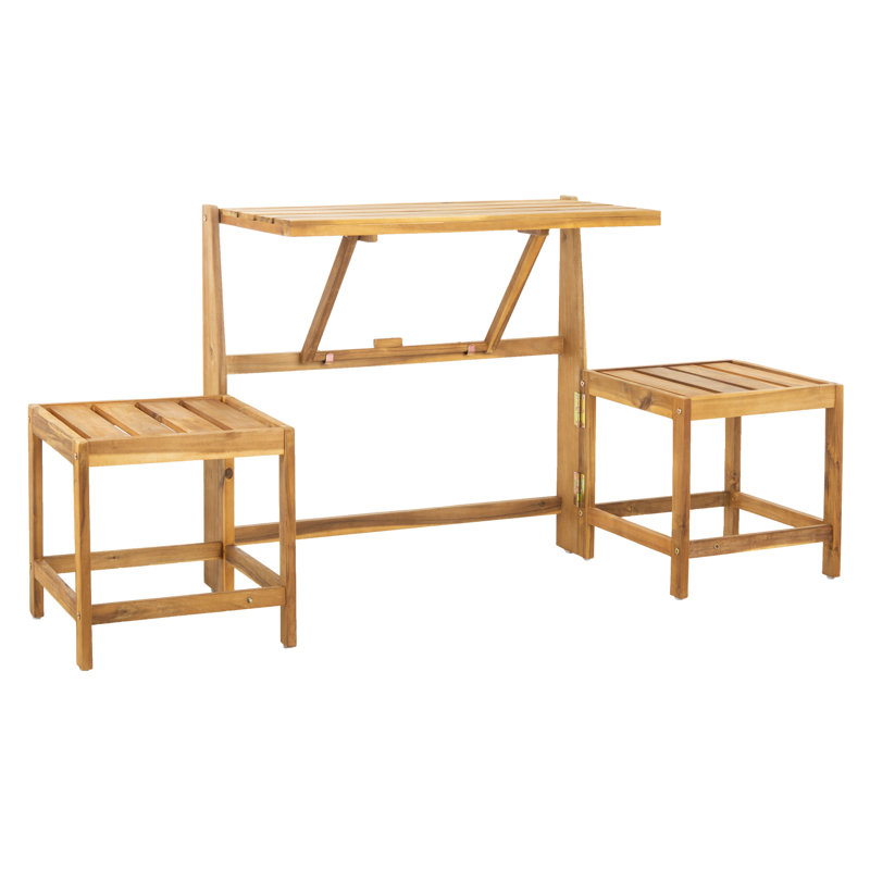 Banc convertible en bois Overs balcon, Teck