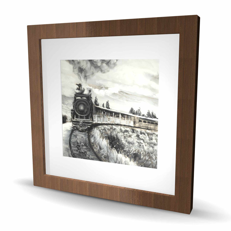 Steam Engine Train Framed Matted Print | Home Decor Art