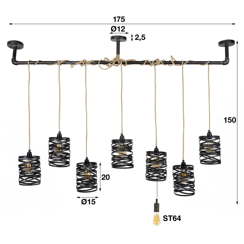 Broemmel 7 - Light Cylinder Pendant