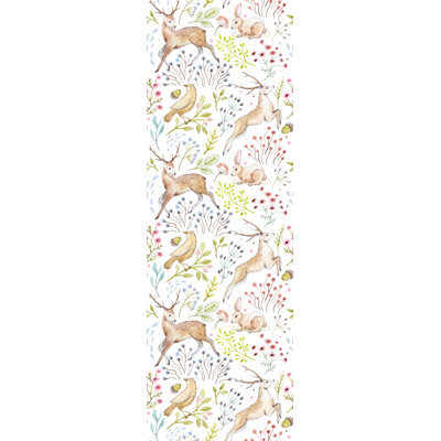 Shari Removable Woodland Animals Nursery Wallpaper Peel and Stick Wallpaper Roll