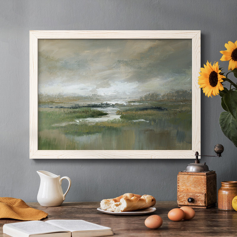 " Misty Inlet ", White, 14" H x 20" W