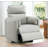 Sagen Gray Faux Leather Glider Recliner with Swivel