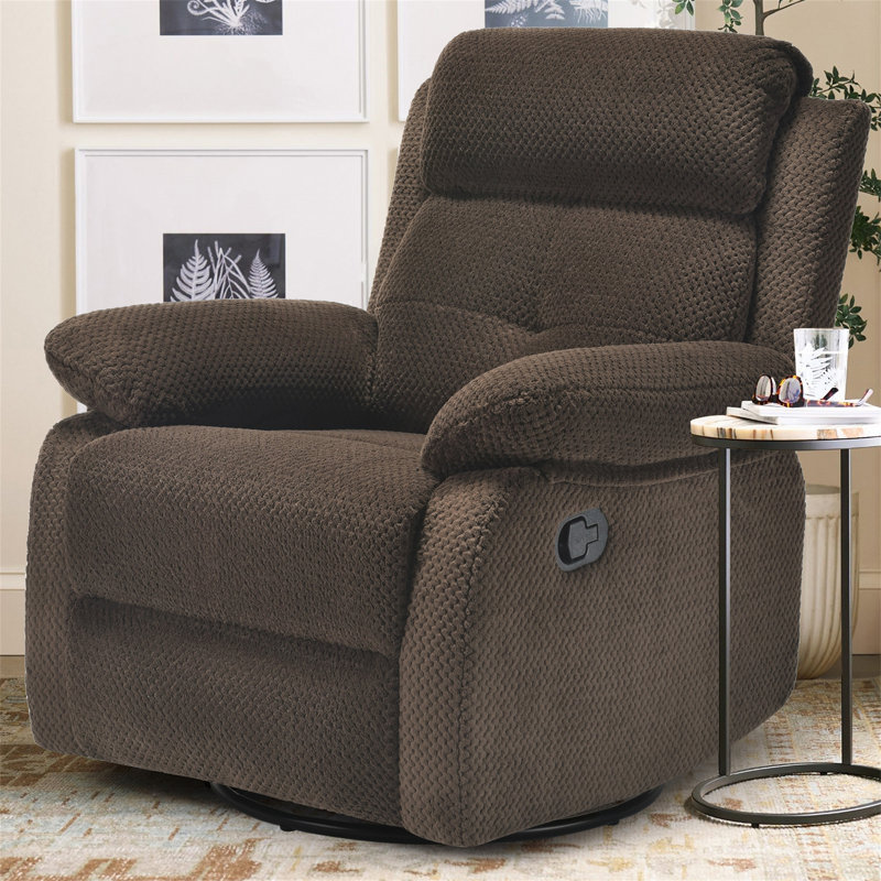 Chaise berçante compacte pivotante avec inclinable multi-positions