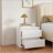 White Nightstand with Thickened Top Plate-821987130