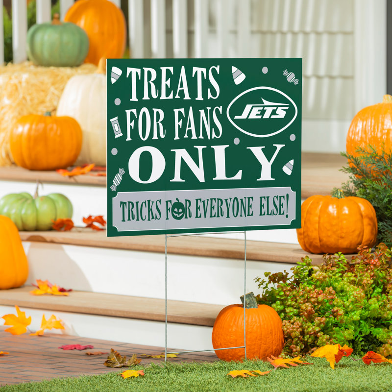 Enseigne de cour des Bruins de Boston, friandises d'Halloween pour les fans, Jets de New York