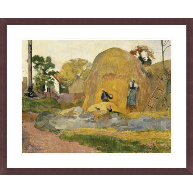 «La moisson blond» par Paul Gauguin - Estampe numérique encadrée, H 23,5 po x l 28,95 po
