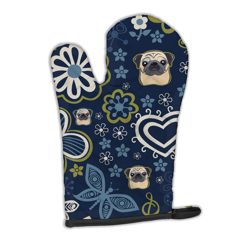 Carlin à floral floral caroline, Bleu / crème / vert