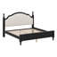 Lit plateforme en bois avec tête de lit tapissier-597356993-597356994