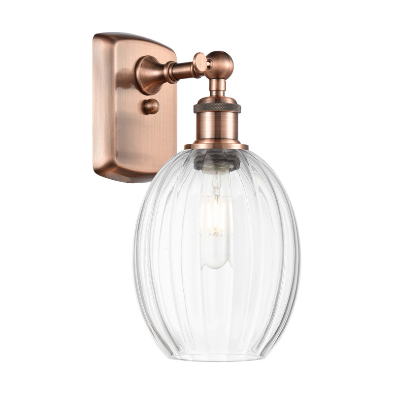Applique murale 1 lumière Eladia Eladia, Clear / Antique Copper