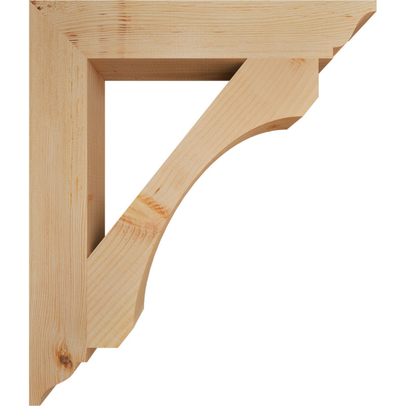 Support en bois rustique traditionnel BKTLEC01, Douglas (lisse), H 28 po x l 3,5 po x P 24 po