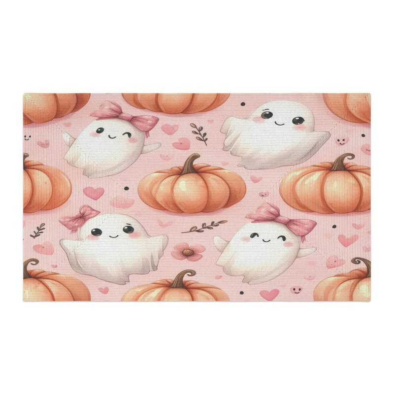Tapis tressé Haunted Gourd Friends, Rectangulaire 3 pi x 5 pi