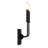 Treyvion Metal Candle Wall Light in Black-1179606909