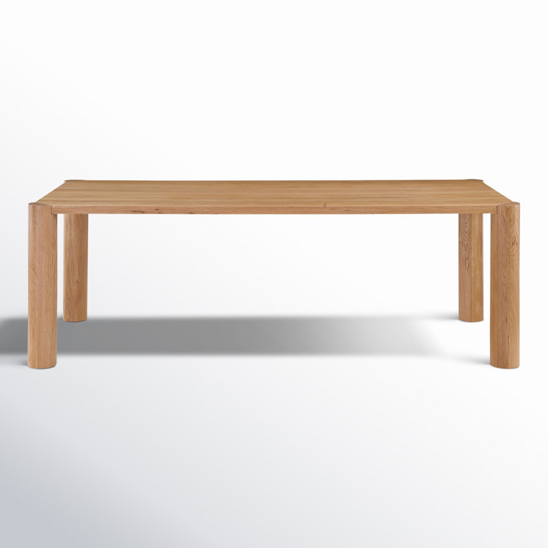 Solid Oak Dining Table, 36" W x 76" L, Natural