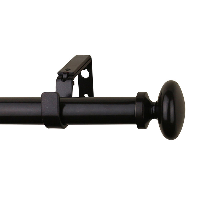 Adjustable Single Curtain Rod, Oil-Rubbed Bronze, 84" - 120"
