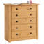 Adelman Country House 5 Drawer Chest of Drawers Solid Pine Light Fiesta Wax