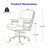 Mid Back Genuine Leather Executive Office Chair With Aluminum Frame, Swivel Computer Desk Chair-29114051