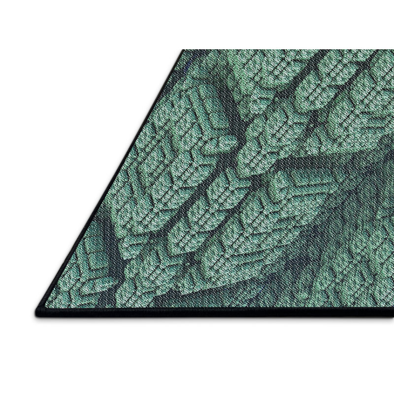 Tapis de zone verte à motif, Rectangle 8 pi x 10 pi