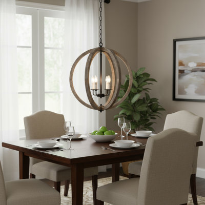 Azriel 4 - Light Dimmable Globe Chandelier