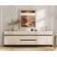Armoire de rangement moderne, buffet moderne 3 en 1 avec tablettes réglables et 3 tiroirs, armoire à café pour le salon, la salle à manger-308434418