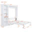 Grand lit escamotable mural avec tablettes, blanc-274426637-274426626