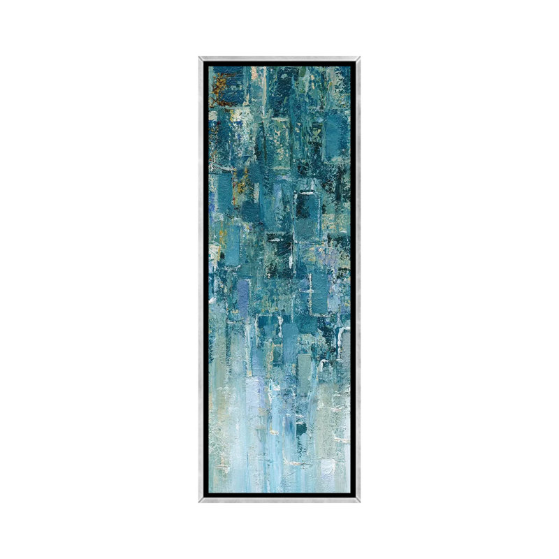 «I Love The Rain» par Nan - impression panoramique, H 36 po x l 12 po x P 1,5 po, Encadrement argenté
