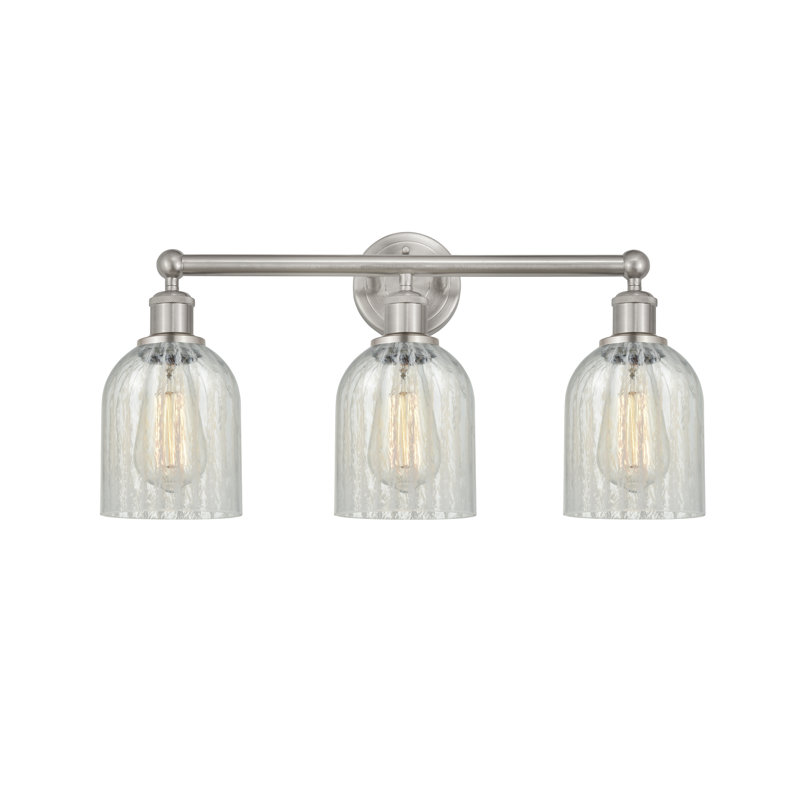 Reiko 3 - Light Dimmable Vanity Light, Mouchette, Brushed Satin Nickel