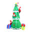 Père Noël grimpant à un arbre gonflable