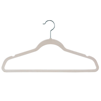 Cochrane Plastic,Velvet Non-Slip Standard Hanger for Dress/Shirt/Sweater