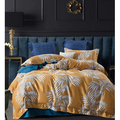 Egyptian-Quality Cotton Sateen Floral Duvet Cover