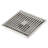 FINE FIXTURES Square Shower Floor Drain, 4 inch Slotted Grate Design, 10-Gauge 304 Stainless Steel, Center Outlet, Fast Drainage, Hair Strainer Included-126703048