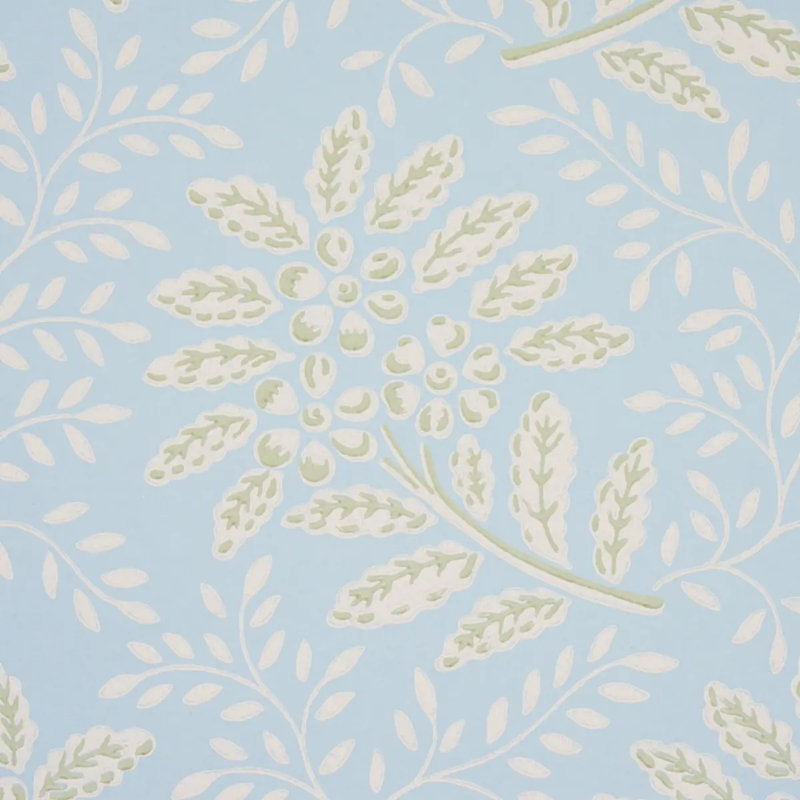 Secret Garden Wallpaper, Light Blue