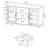 Nyler Cappuccino 3-Drawer Rectangular TV Console