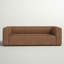 Auralia 89.8" Faux Leather Tuxedo Arm Sofa