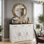 Buffet moderne 44,1 po, armoires de rangement crédence, tablettes réglables
