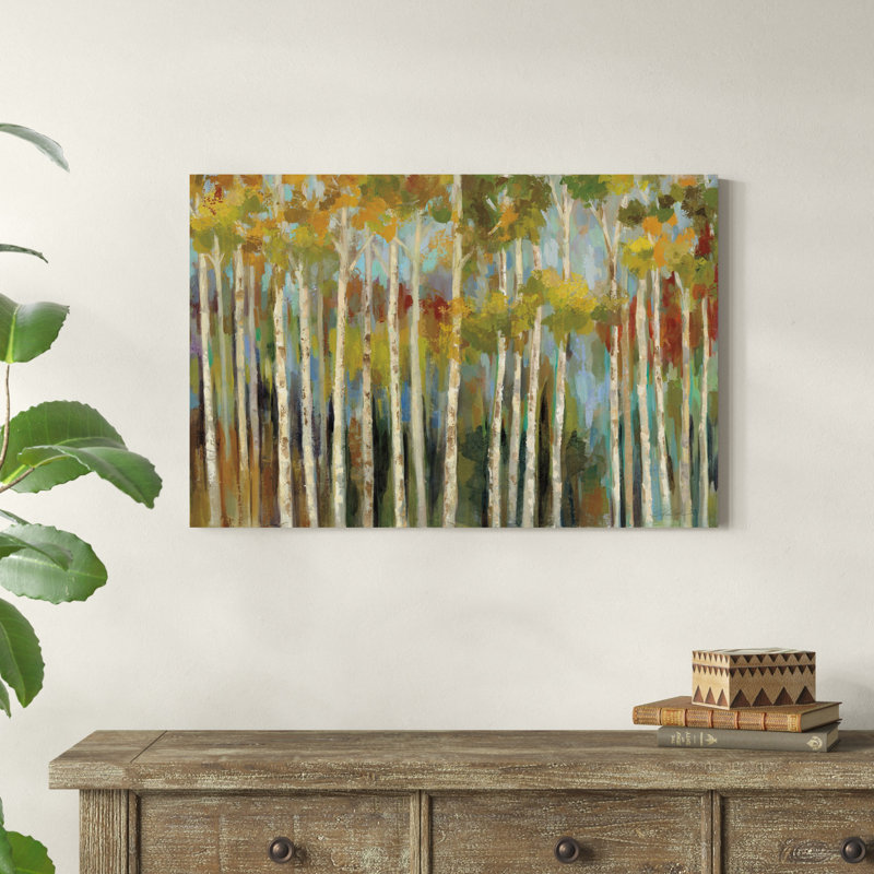 " Young Forest III Crop " by Silvia Vassileva Painting Print, 24" H x 36" W x 1.25" D