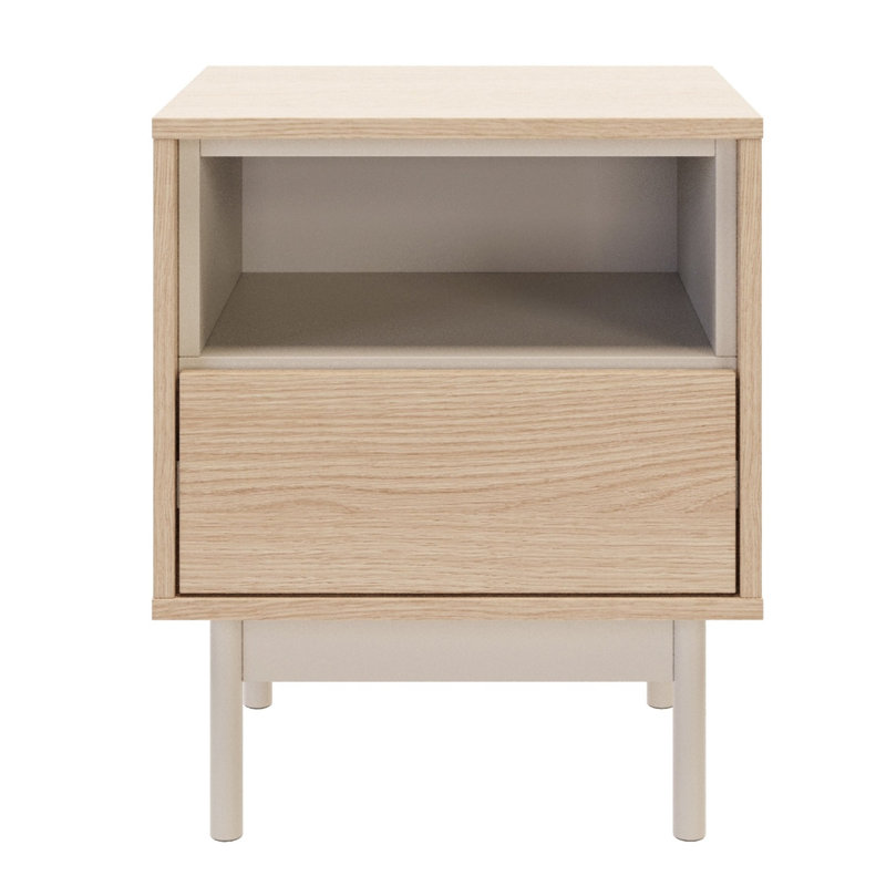 45cm W Manufactured Wood Bedside Table