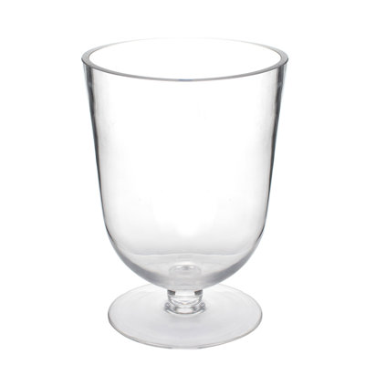 Clear Glass On A Pedestal Base Vase