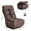 Ebern Designs Graidy Adjustable Headrest and Adjustable Height Floor Game Chair in Brown