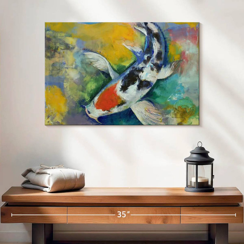 Brampt Tancho Sanke Koi, 16" H x 24" W
