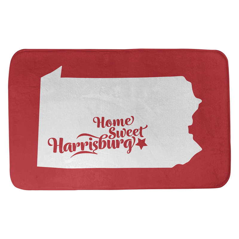 Tapis pour salle de bain harrisburg pennsylvanie, l 21 po x L 34 po, Rouge